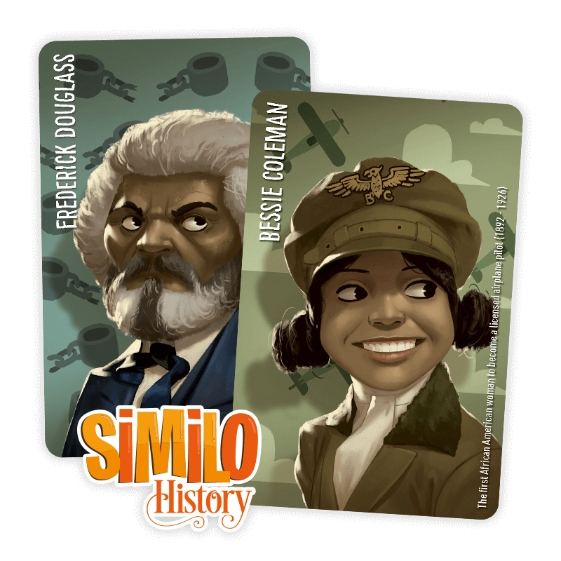 Similo: History – Promo Cards (Bessie Coleman & Frederick Douglass)