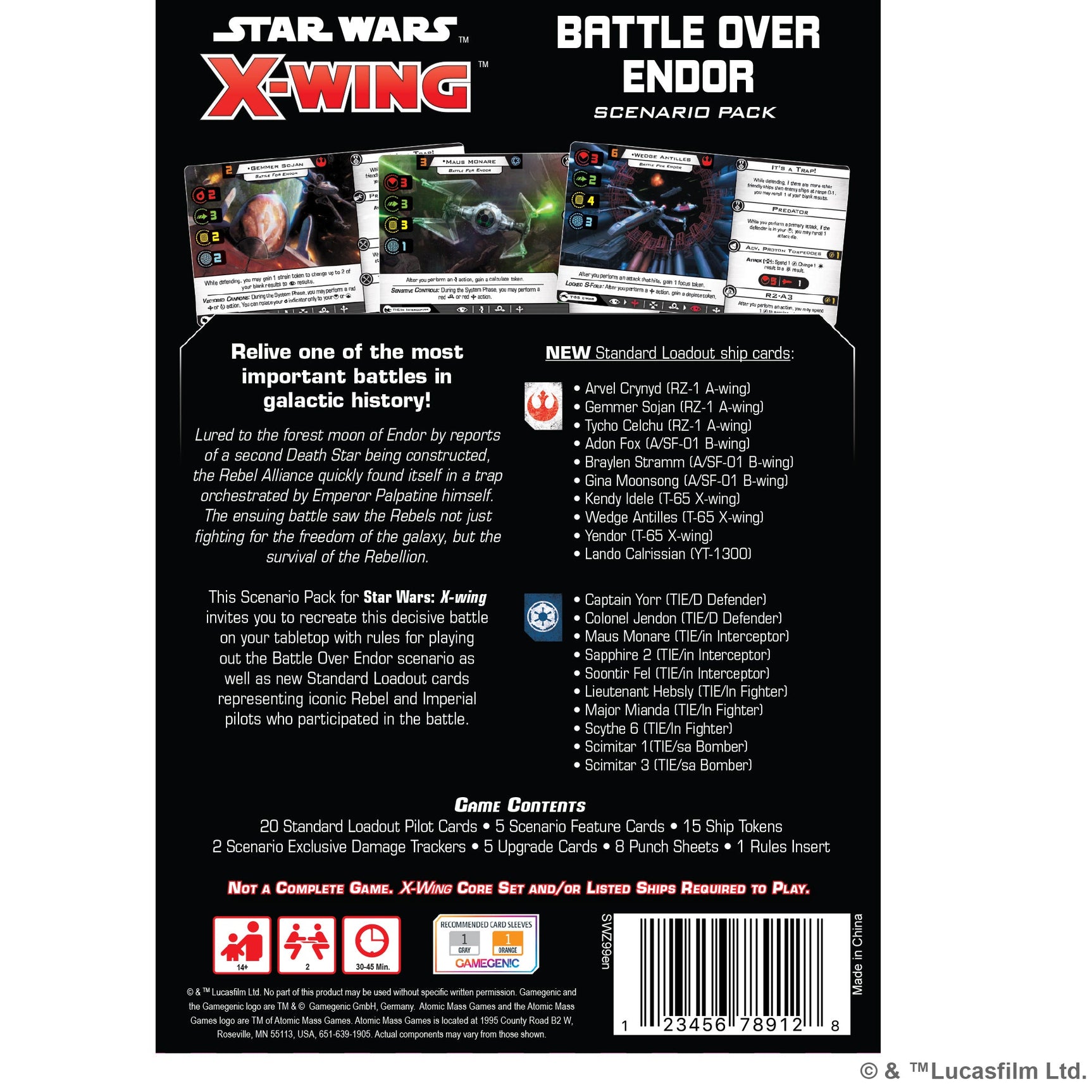 Star Wars X-Wing (Second Edition): Battle Over Endor Scenario Pack