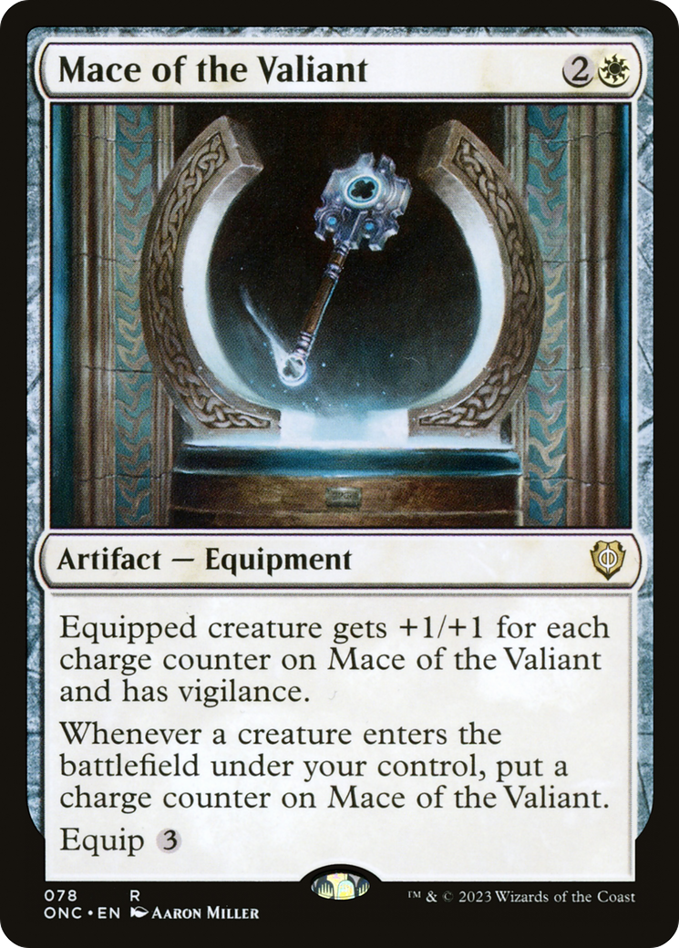 Mace of the Valiant (ONC-078) - Phyrexia: All Will Be One Commander [Rare]