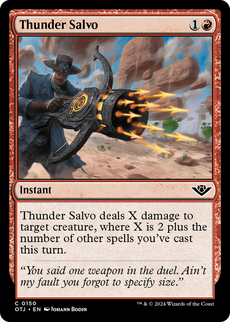 Thunder Salvo (OTJ-150) - Outlaws of Thunder Junction Foil [Common]