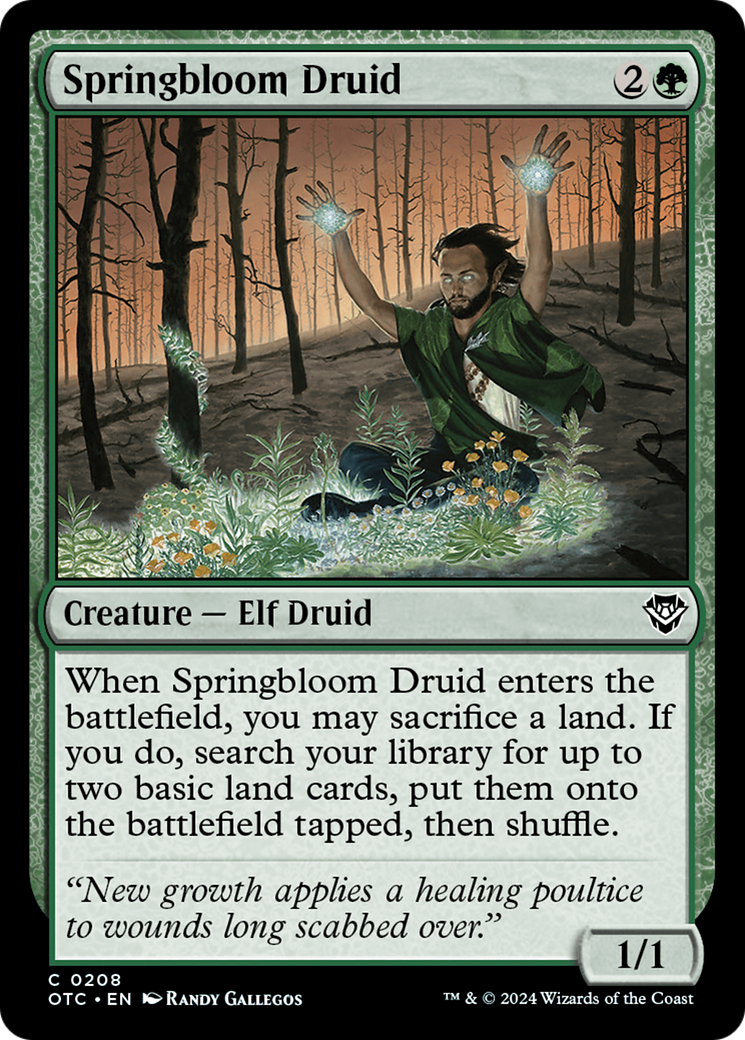 Springbloom Druid (OTC-208) - Outlaws of Thunder Junction Commander [Common]