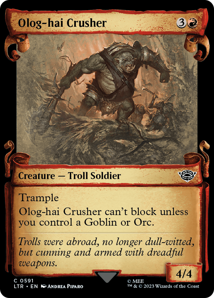 Olog-hai Crusher (LTR-591) - The Lord of the Rings: Tales of Middle-earth: (Showcase) Scroll Foil [Common]