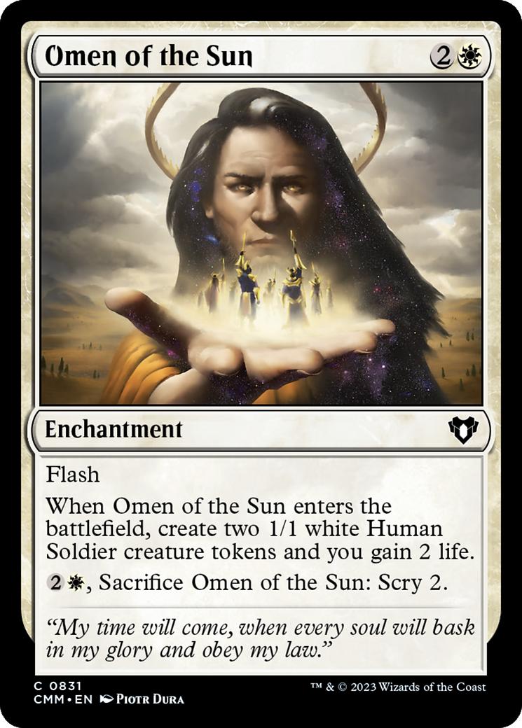 Omen of the Sun (CMM-831) - Commander Masters [Common]