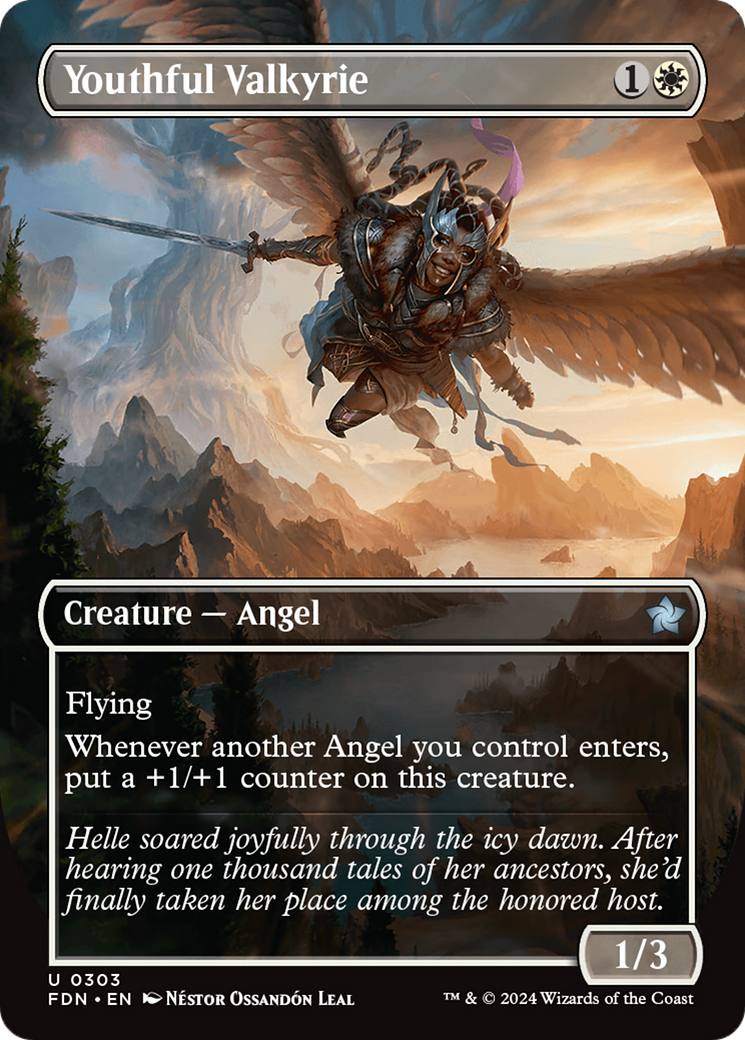 Youthful Valkyrie (FDN-303) - Foundations (Borderless) Foil [Uncommon]