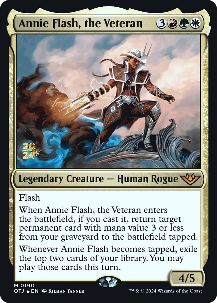 Annie Flash, the Veteran (POTJ-190S) - Outlaws of Thunder Junction Promos Foil [Mythic]