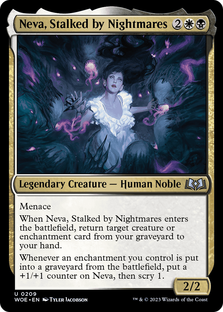 Neva, Stalked by Nightmares (WOE-209) - Wilds of Eldraine [Uncommon]