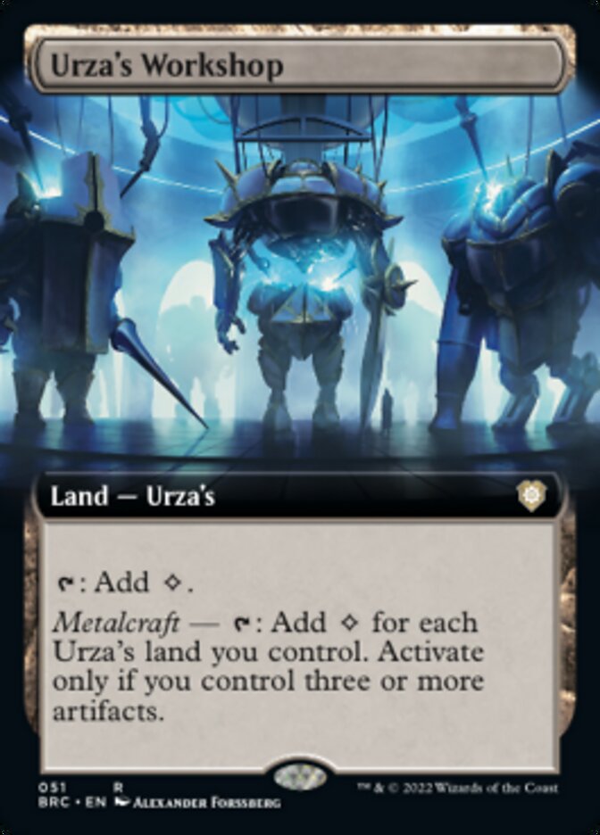 Urza's Workshop (BRC-051) - The Brothers' War Commander: (Extended Art) [Rare]