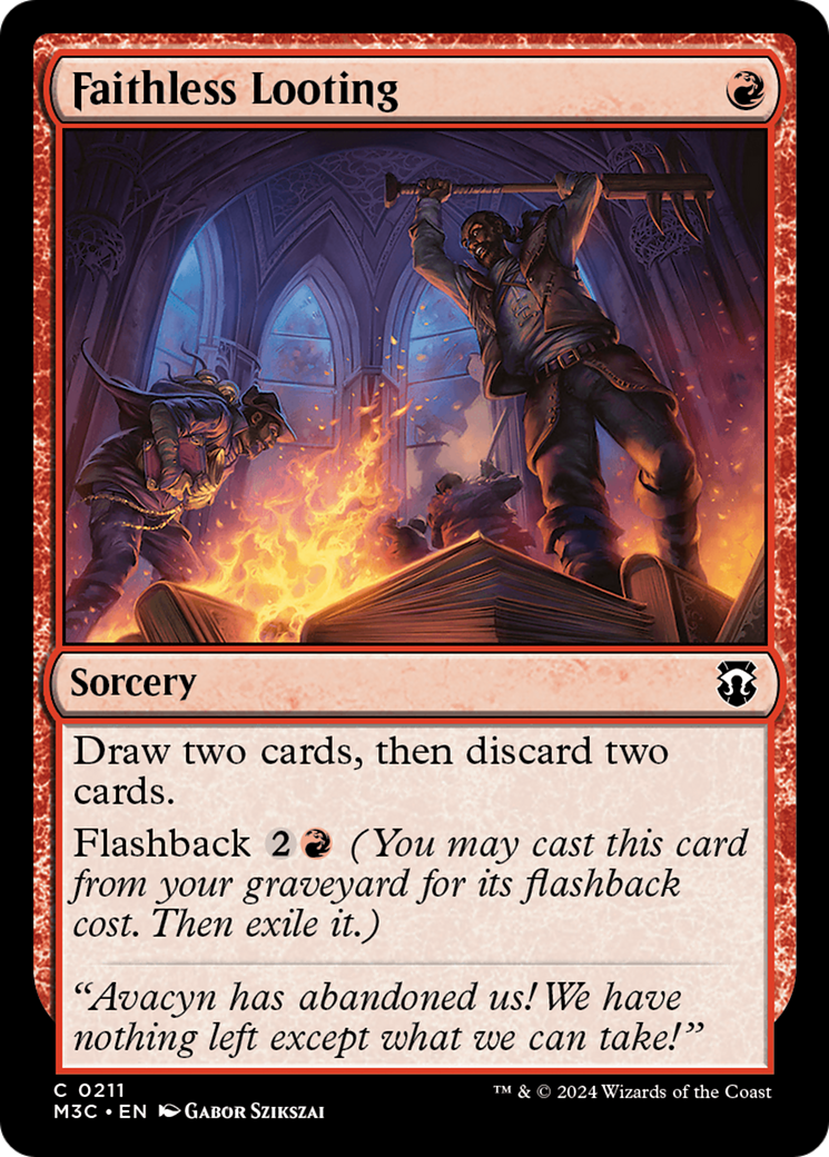 Faithless Looting (M3C-211) - Modern Horizons 3 Commander Foil [Common]