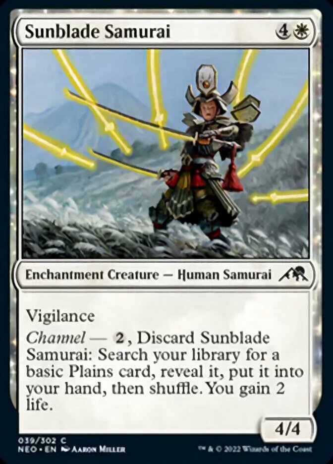 Sunblade Samurai (NEO-039) - Kamigawa: Neon Dynasty [Common]