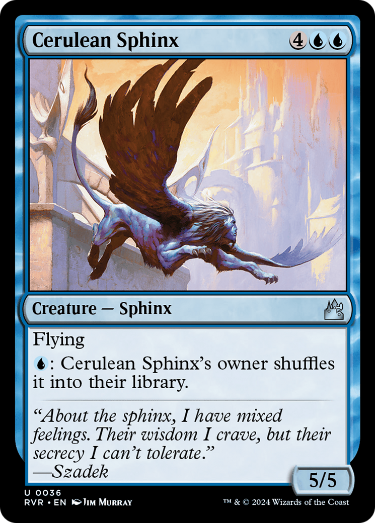 Cerulean Sphinx (RVR-036) - Ravnica Remastered [Uncommon]