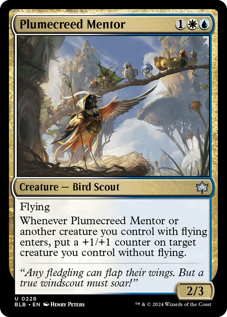 Plumecreed Mentor (BLB-228) - Bloomburrow Foil [Uncommon]