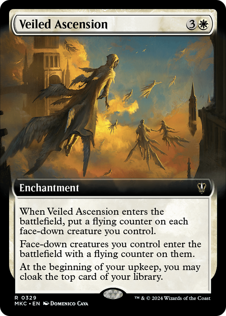 Veiled Ascension (MKC-329) - Murders at Karlov Manor Commander: (Extended Art) [Rare]