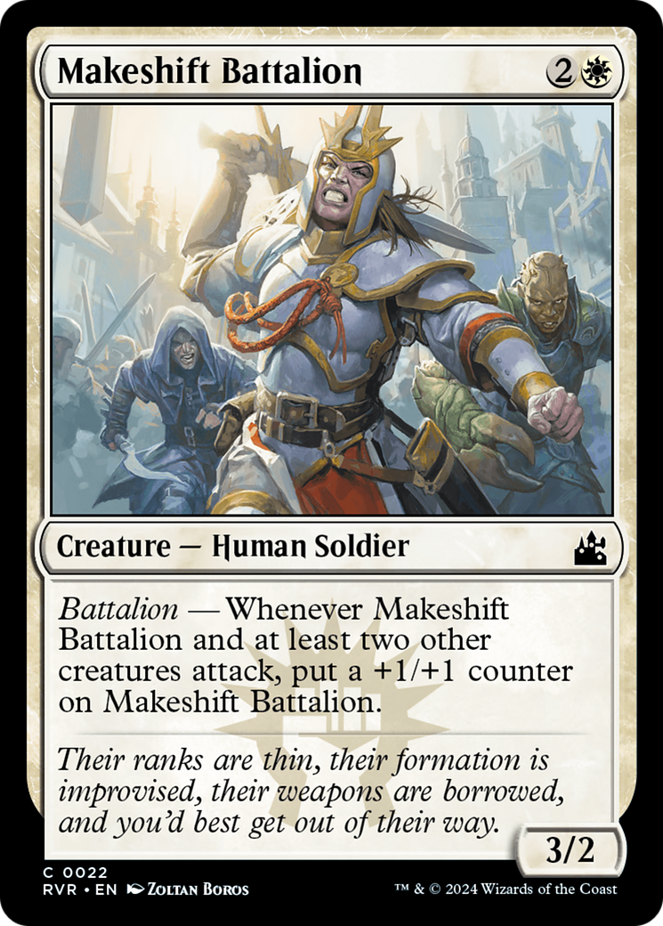 Makeshift Battalion (RVR-022) - Ravnica Remastered [Common]