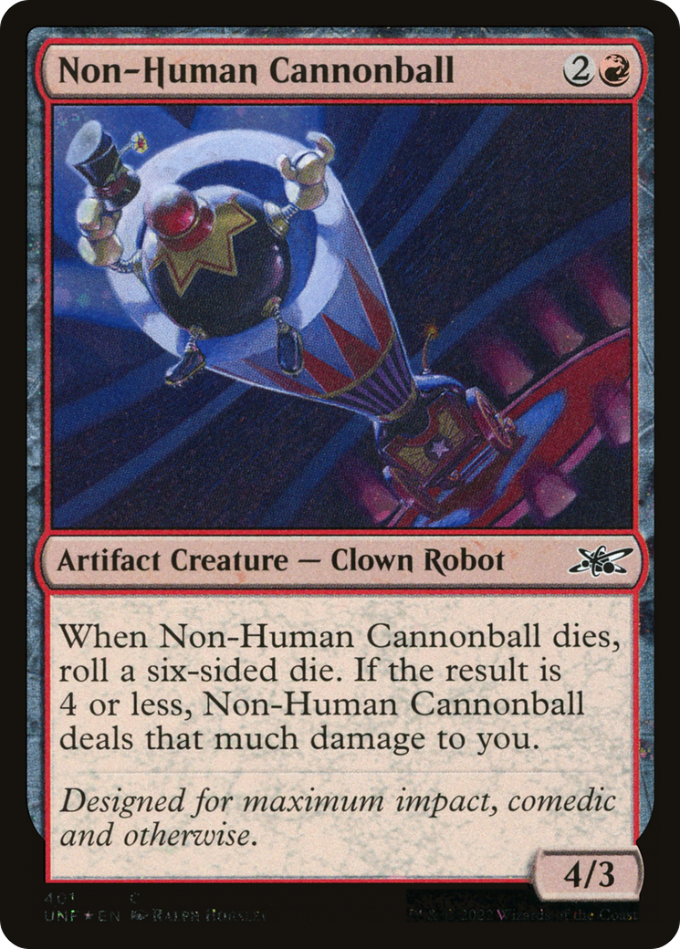 Non-Human Cannonball (UNF-401) - Unfinity Galaxy Foil [Common]