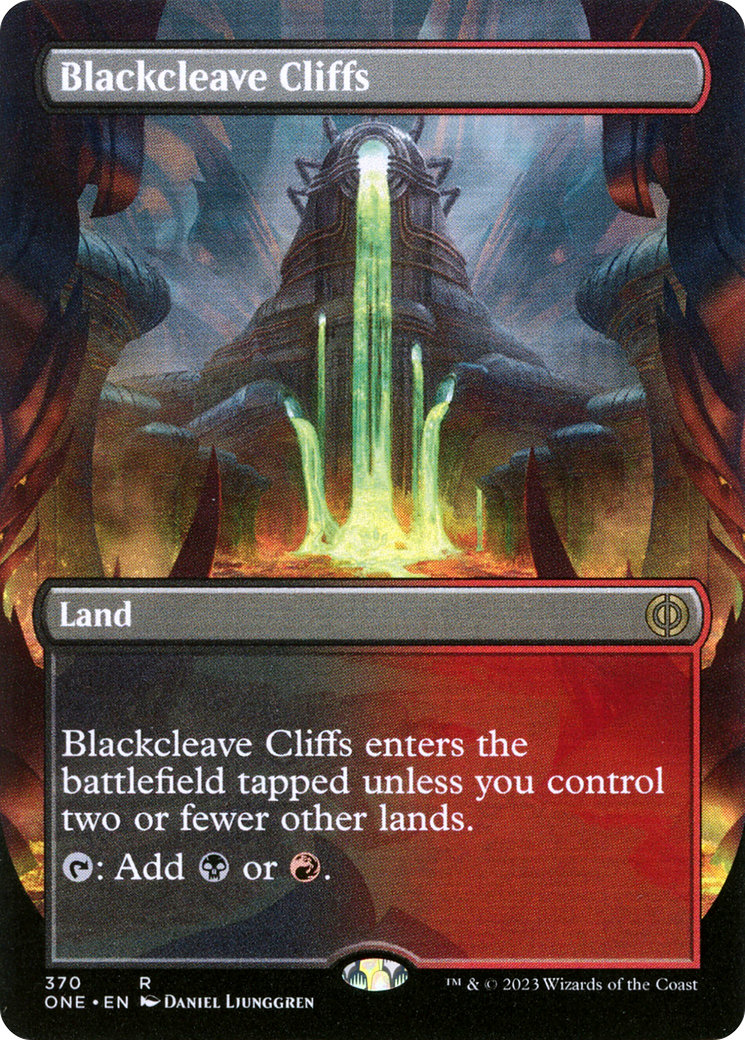 Blackcleave Cliffs (ONE-370) - Phyrexia: All Will Be One (Borderless) [Rare]