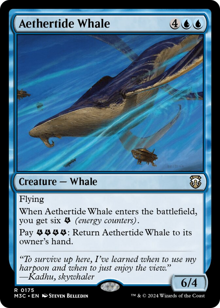 Aethertide Whale (M3C-175) - Modern Horizons 3 Commander Foil [Rare]