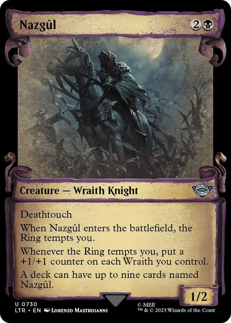 Nazgûl (LTR-730) - The Lord of the Rings: Tales of Middle-earth: (Showcase) Scroll Foil [Uncommon]