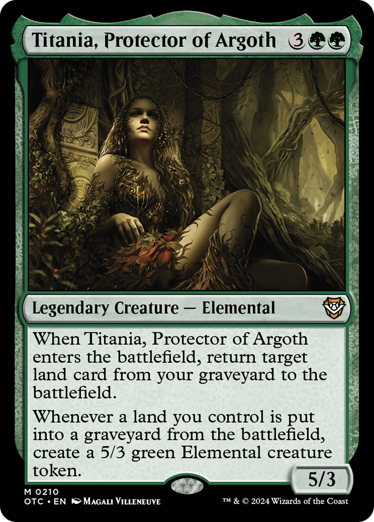 Titania, Protector of Argoth (OTC-210) - Outlaws of Thunder Junction Commander [Mythic]