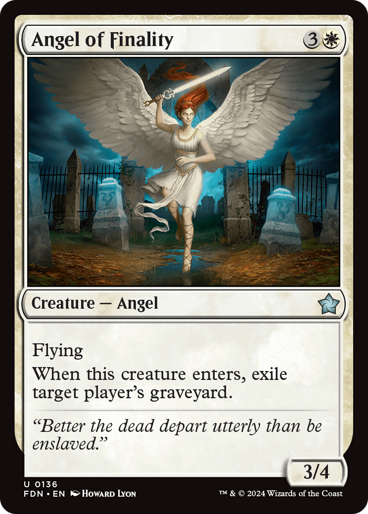 Angel of Finality (FDN-136) - Foundations Foil [Uncommon]