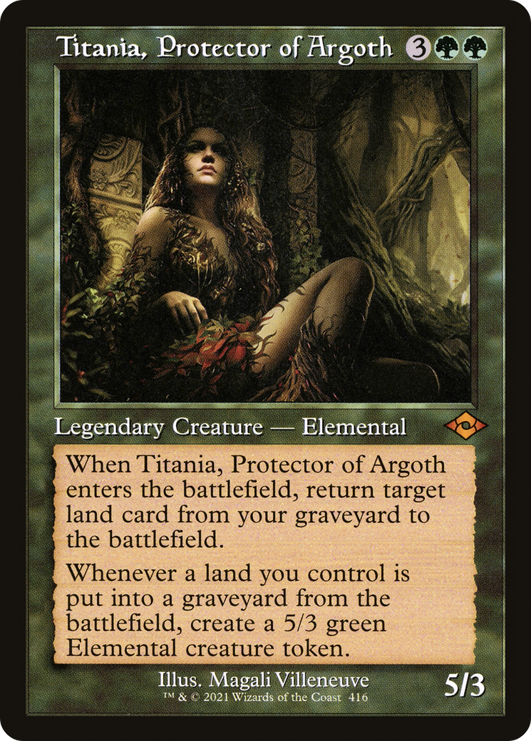 Titania, Protector of Argoth (MH2-416) - Modern Horizons 2 [Mythic] Retro Frame