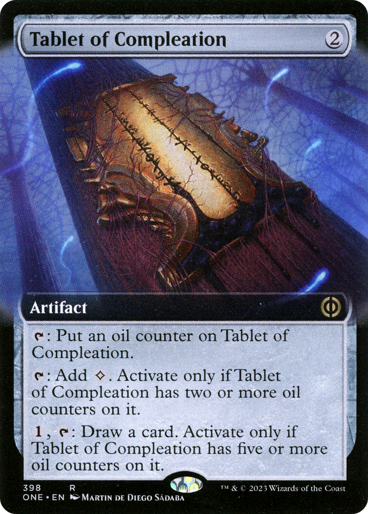 Tablet of Compleation (ONE-398) - Phyrexia: All Will Be One: (Extended Art) [Rare]