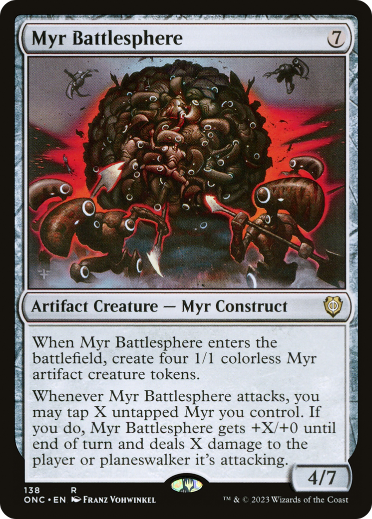 Myr Battlesphere (ONC-138) - Phyrexia: All Will Be One Commander [Rare]