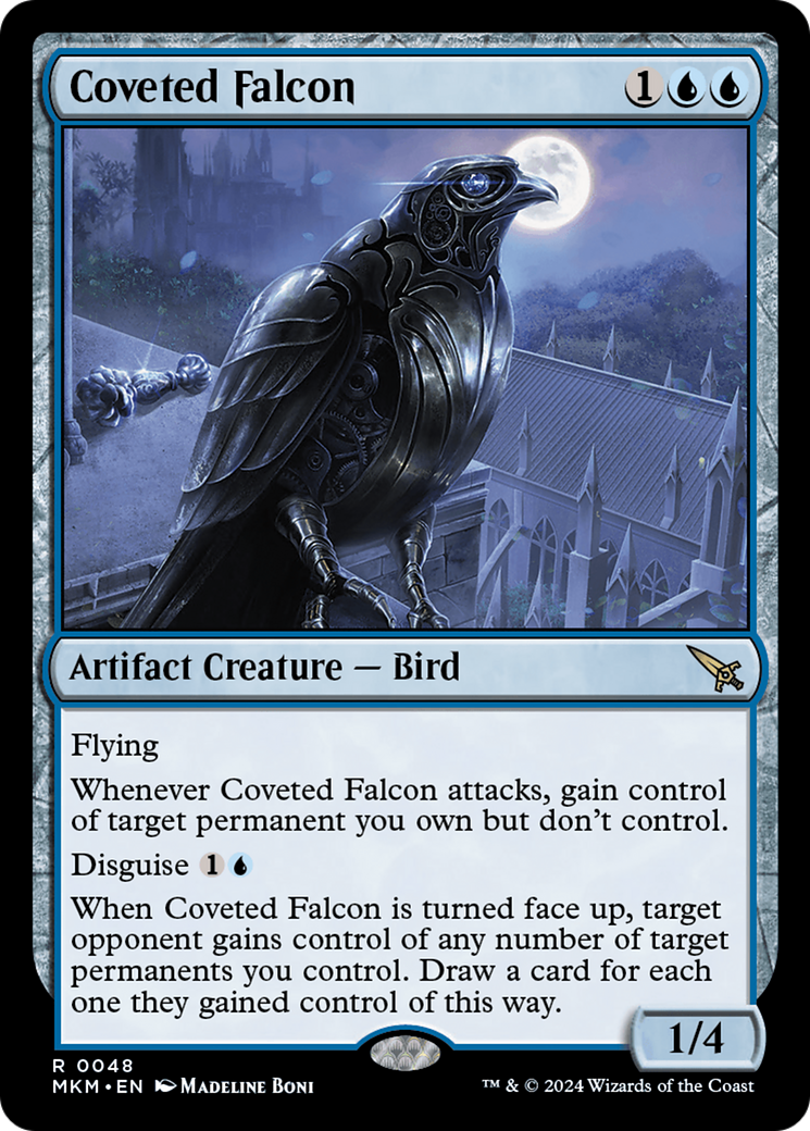 Coveted Falcon (MKM-048) - Murders at Karlov Manor Foil [Rare]