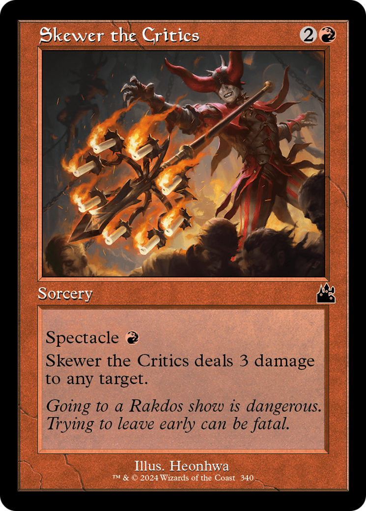 Skewer the Critics (RVR-340) - Ravnica Remastered [Common]