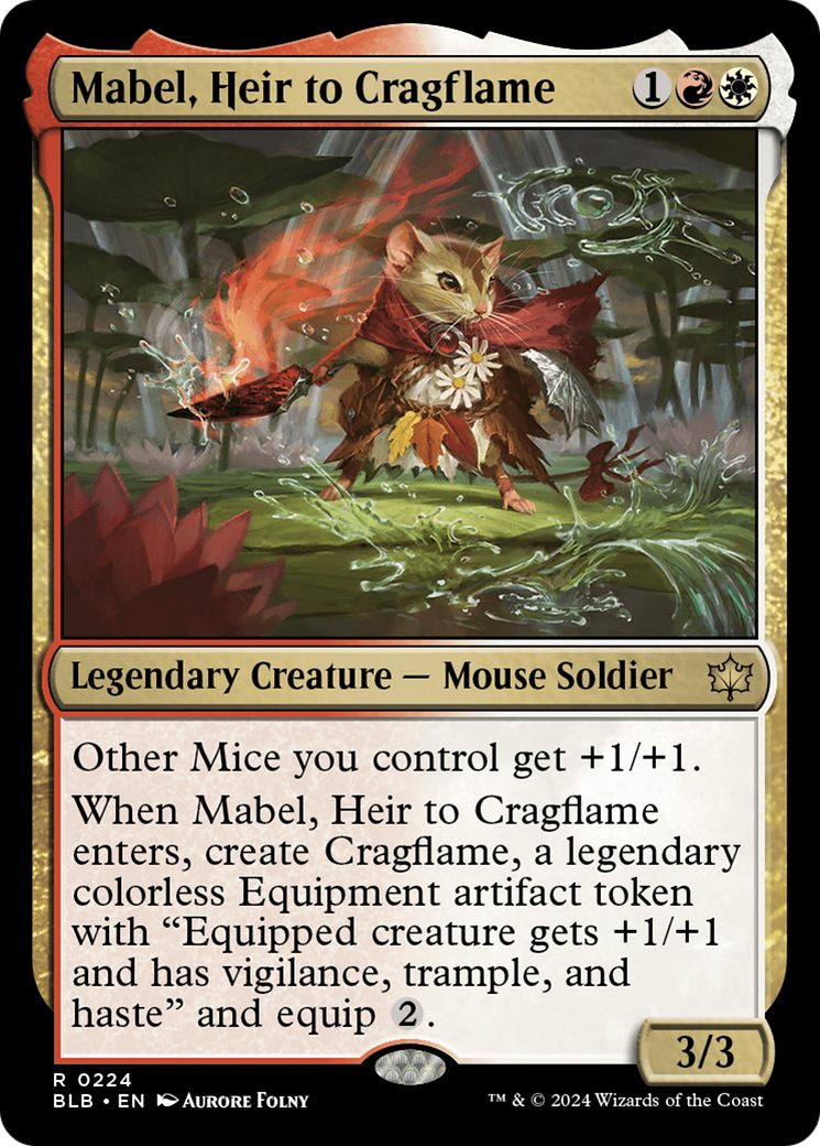 Mabel, Heir to Cragflame (BLB-224) - Bloomburrow Foil [Rare]