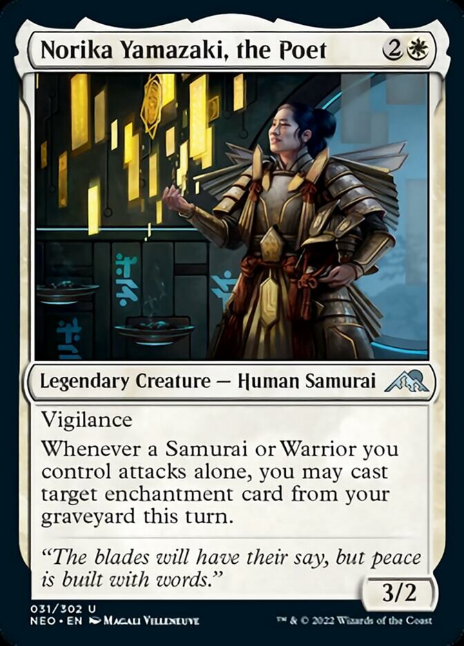 Norika Yamazaki, the Poet (NEO-031) - Kamigawa: Neon Dynasty [Uncommon]