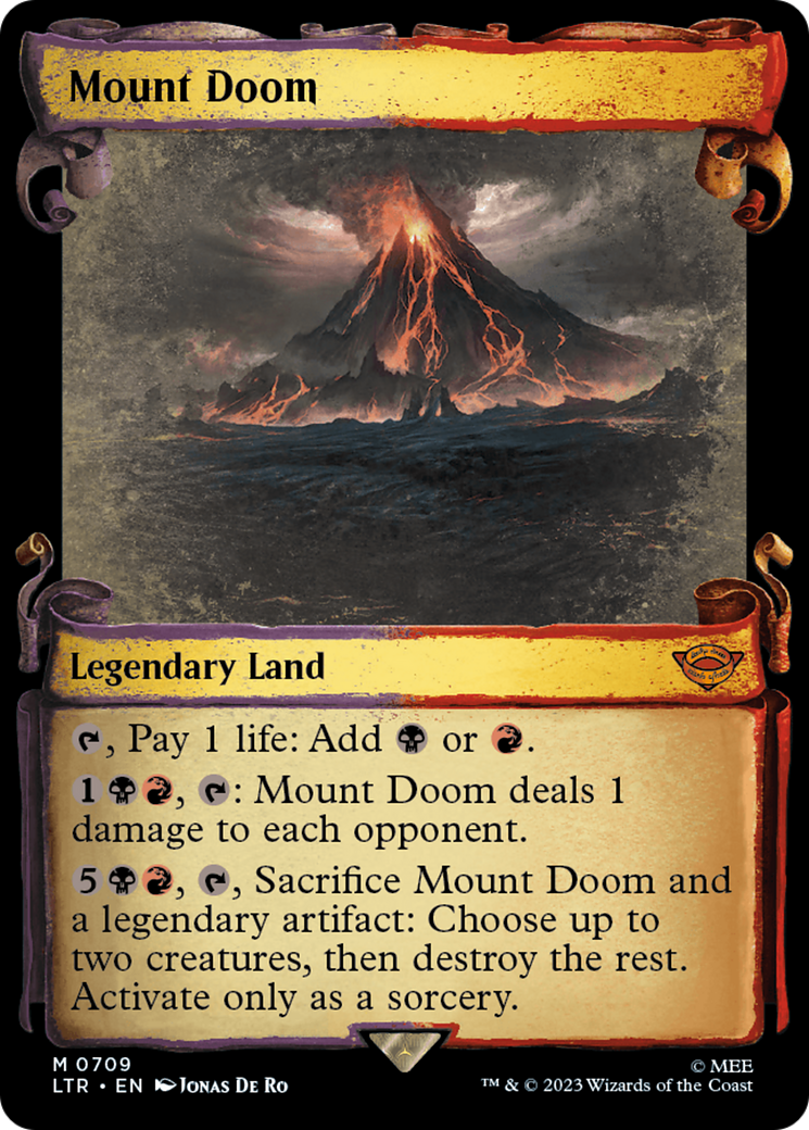 Mount Doom (LTR-709) - The Lord of the Rings: Tales of Middle-earth: (Showcase) Scroll Foil [Mythic]