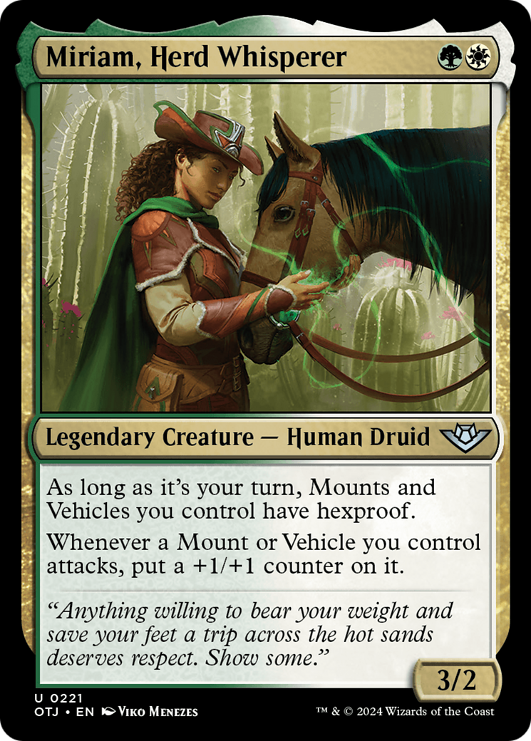 Miriam, Herd Whisperer (OTJ-221) - Outlaws of Thunder Junction Foil [Uncommon]