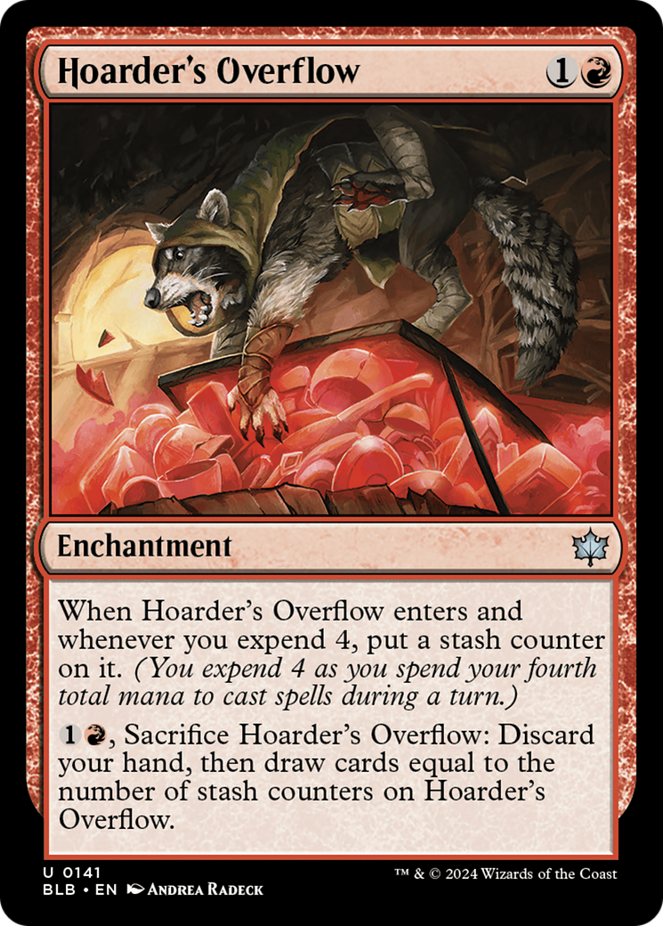 Hoarder's Overflow (BLB-141) - Bloomburrow Foil [Uncommon]