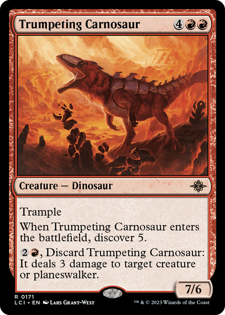 Trumpeting Carnosaur (LCI-171) - The Lost Caverns of Ixalan [Rare]