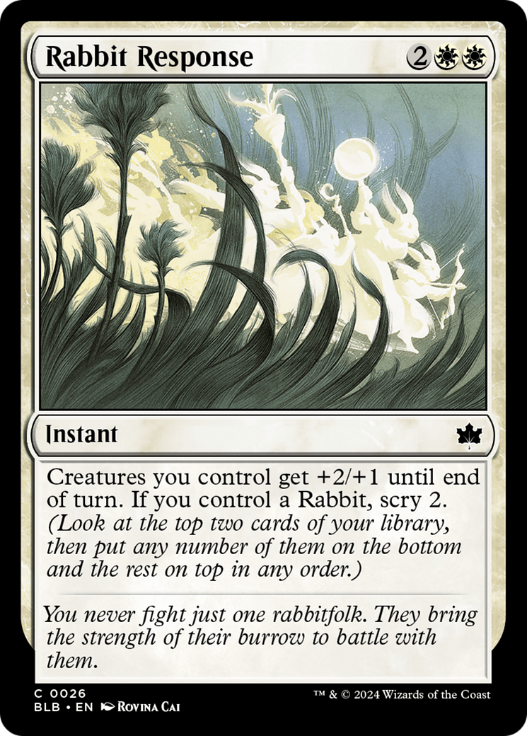 Rabbit Response (BLB-026) - Bloomburrow Foil [Common]