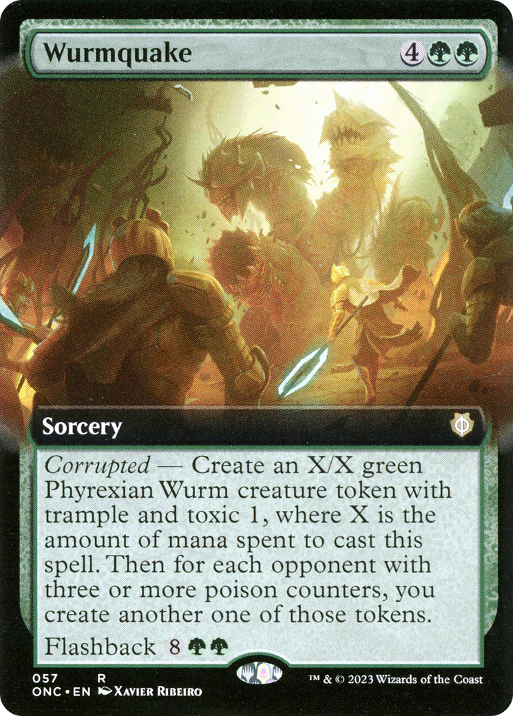 Wurmquake (ONC-057) - Phyrexia: All Will Be One Commander: (Extended Art) [Rare]