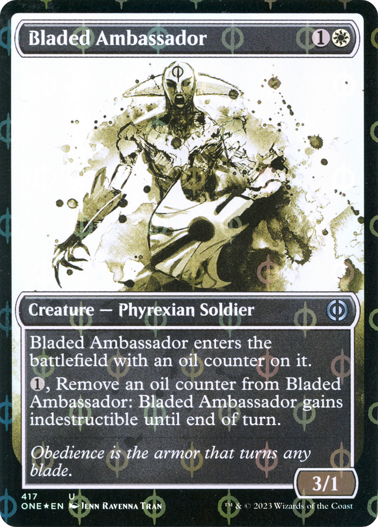 Bladed Ambassador (ONE-417) - Phyrexia: All Will Be One: (Showcase) Foil [Uncommon]