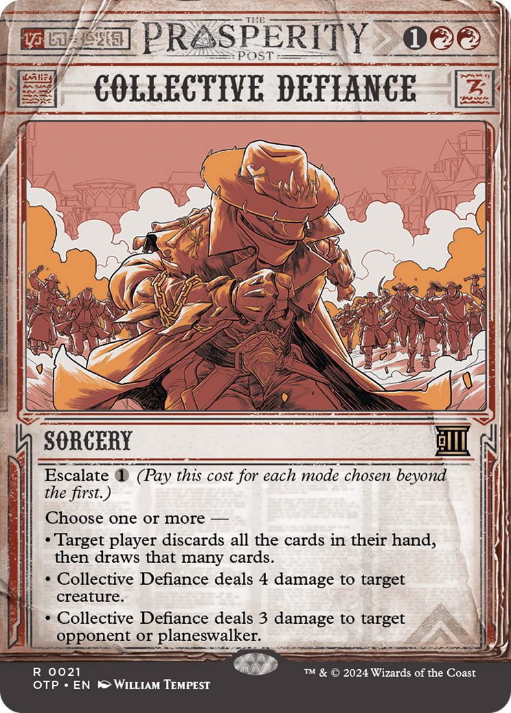 Collective Defiance (OTP-021) - Breaking News: (Showcase) (Borderless) Foil [Rare]