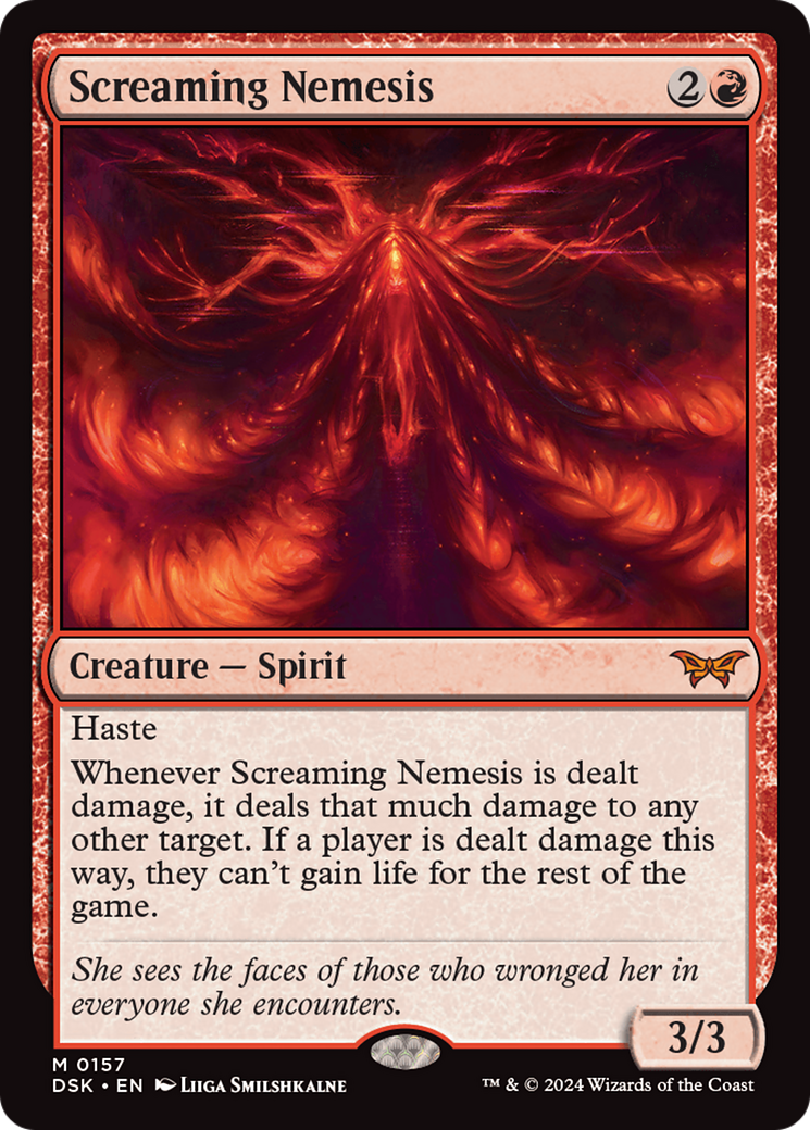 Screaming Nemesis (DSK-157) - Duskmourn: House of Horror Foil [Mythic]