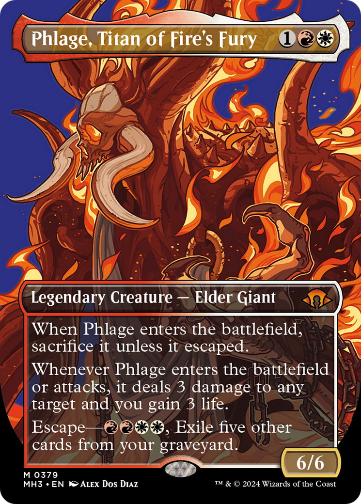 Phlage, Titan of Fire's Fury (MH3-379) - Modern Horizons 3 (Borderless) Foil [Mythic]