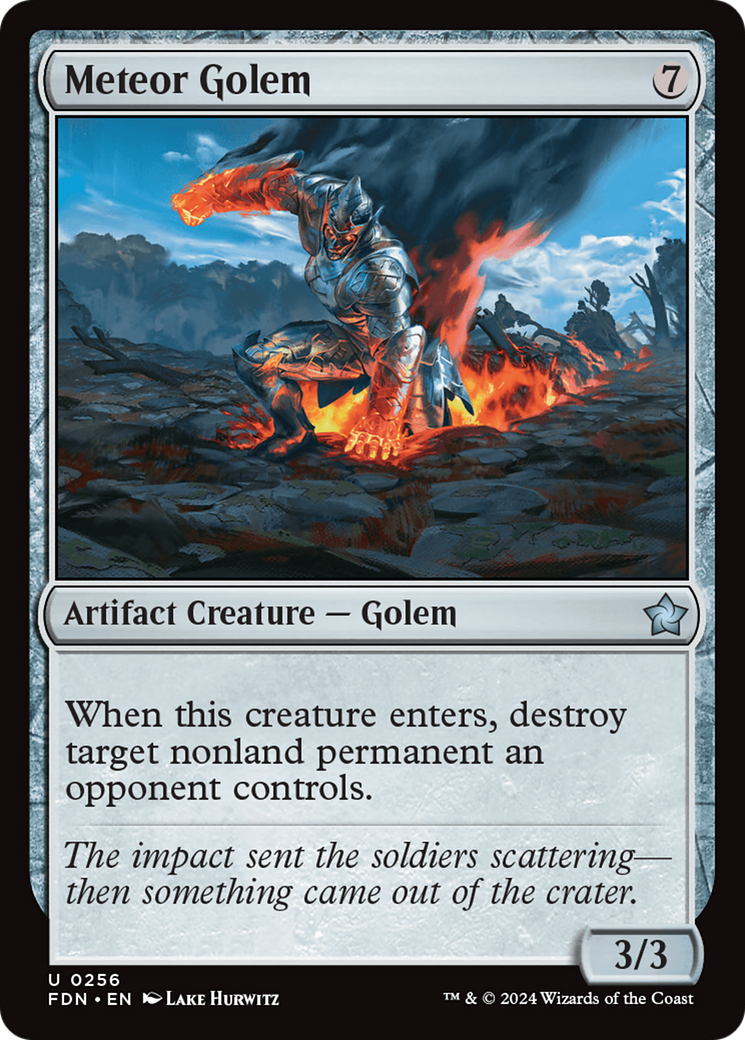 Meteor Golem (FDN-256) - Foundations Foil [Uncommon]