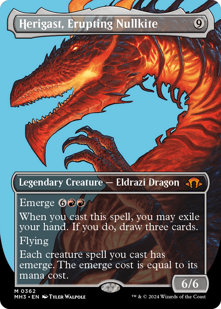 Herigast, Erupting Nullkite (MH3-362) - Modern Horizons 3 (Borderless) [Mythic]