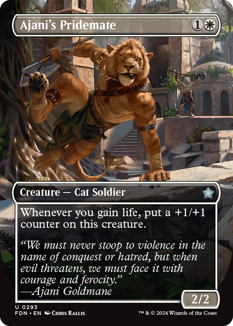 Ajani's Pridemate (FDN-293) - Foundations (Borderless) Foil [Uncommon]