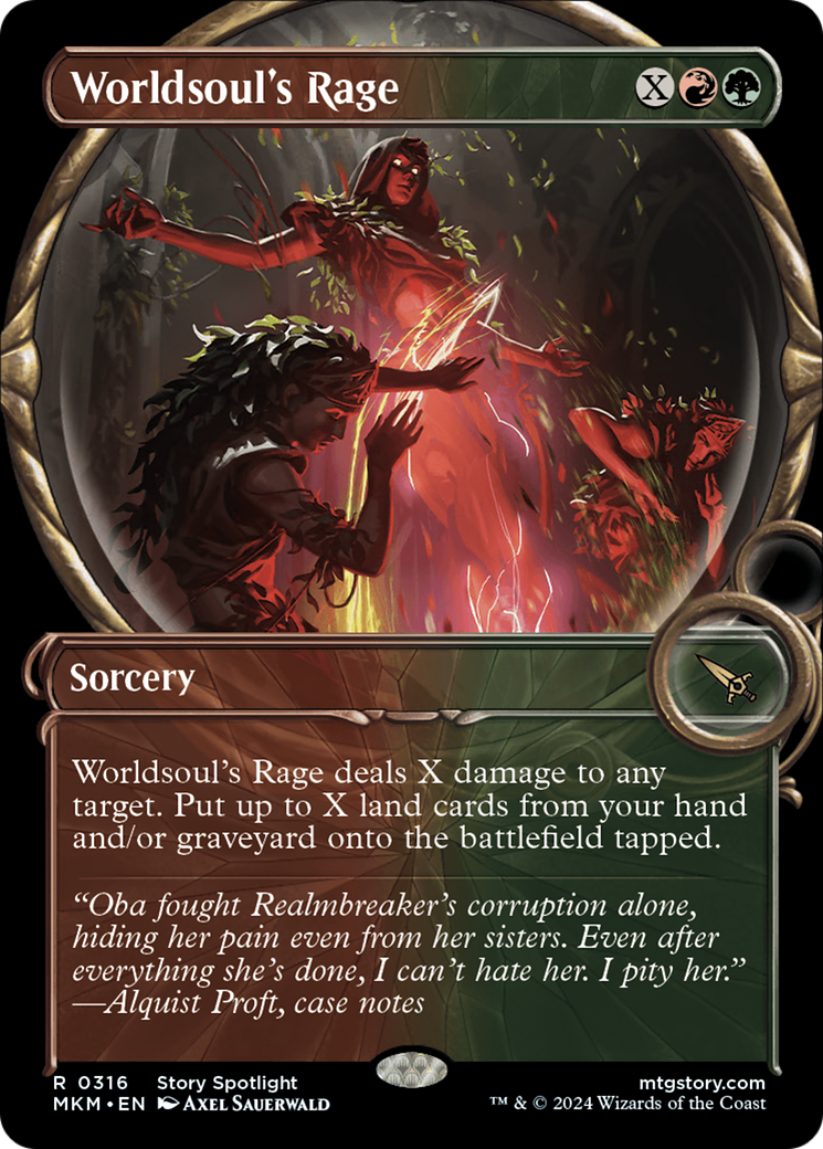 Worldsoul's Rage (MKM-316) - Murders at Karlov Manor: (Showcase) Foil [Rare]