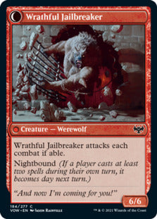 Weary Prisoner // Wrathful Jailbreaker (VOW-184) - Innistrad: Crimson Vow: (Double Faced Transform) [Common]