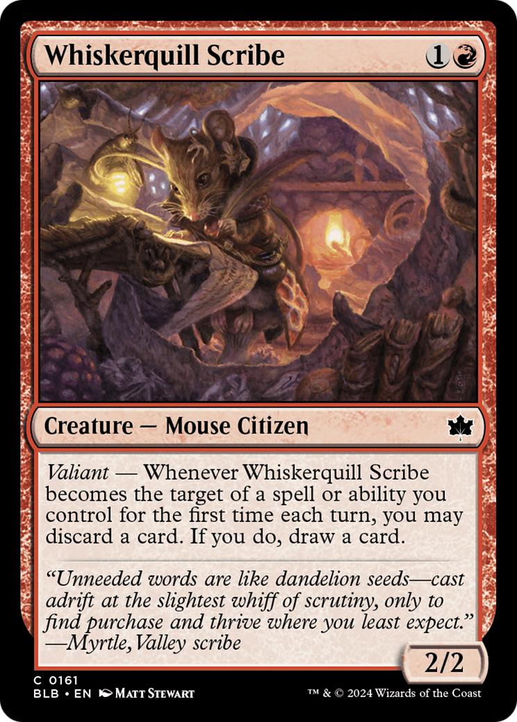 Whiskerquill Scribe (BLB-161) - Bloomburrow Foil [Common]