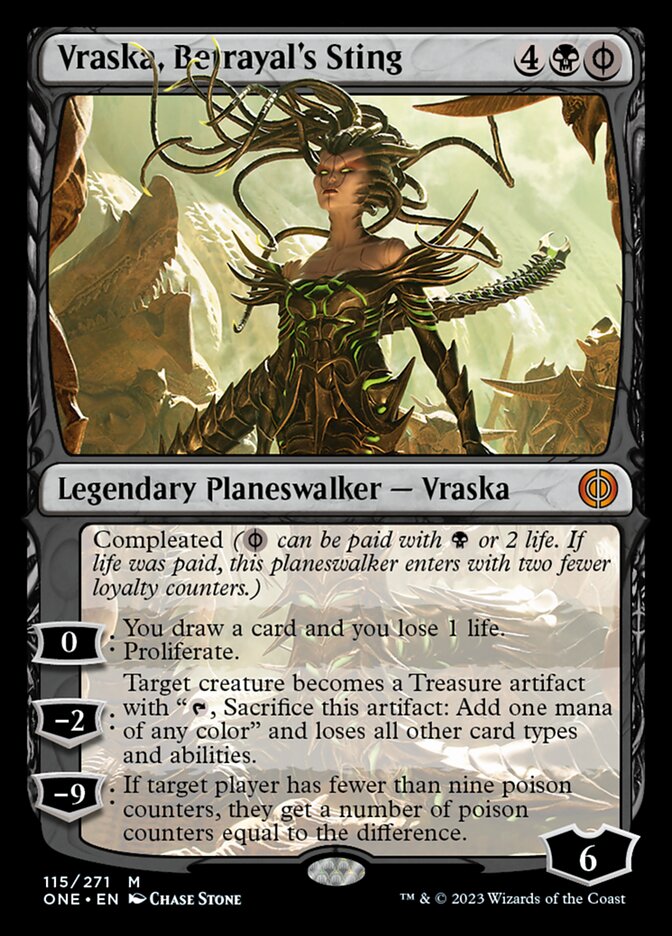 Vraska, Betrayal's Sting (ONE-115) - Phyrexia: All Will Be One [Mythic]