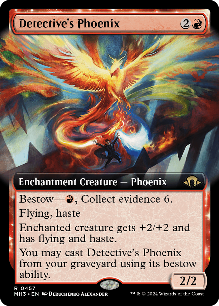 Detective's Phoenix (MH3-457) - Modern Horizons 3: (Extended Art) [Rare]