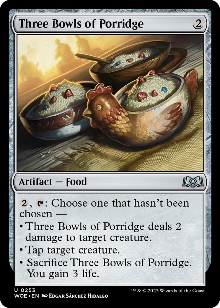 Three Bowls of Porridge (WOE-253) - Wilds of Eldraine [Uncommon]