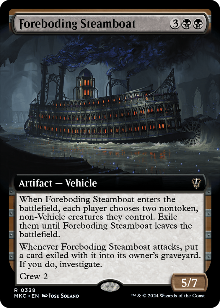 Foreboding Steamboat (MKC-338) - Murders at Karlov Manor Commander: (Extended Art) [Rare]